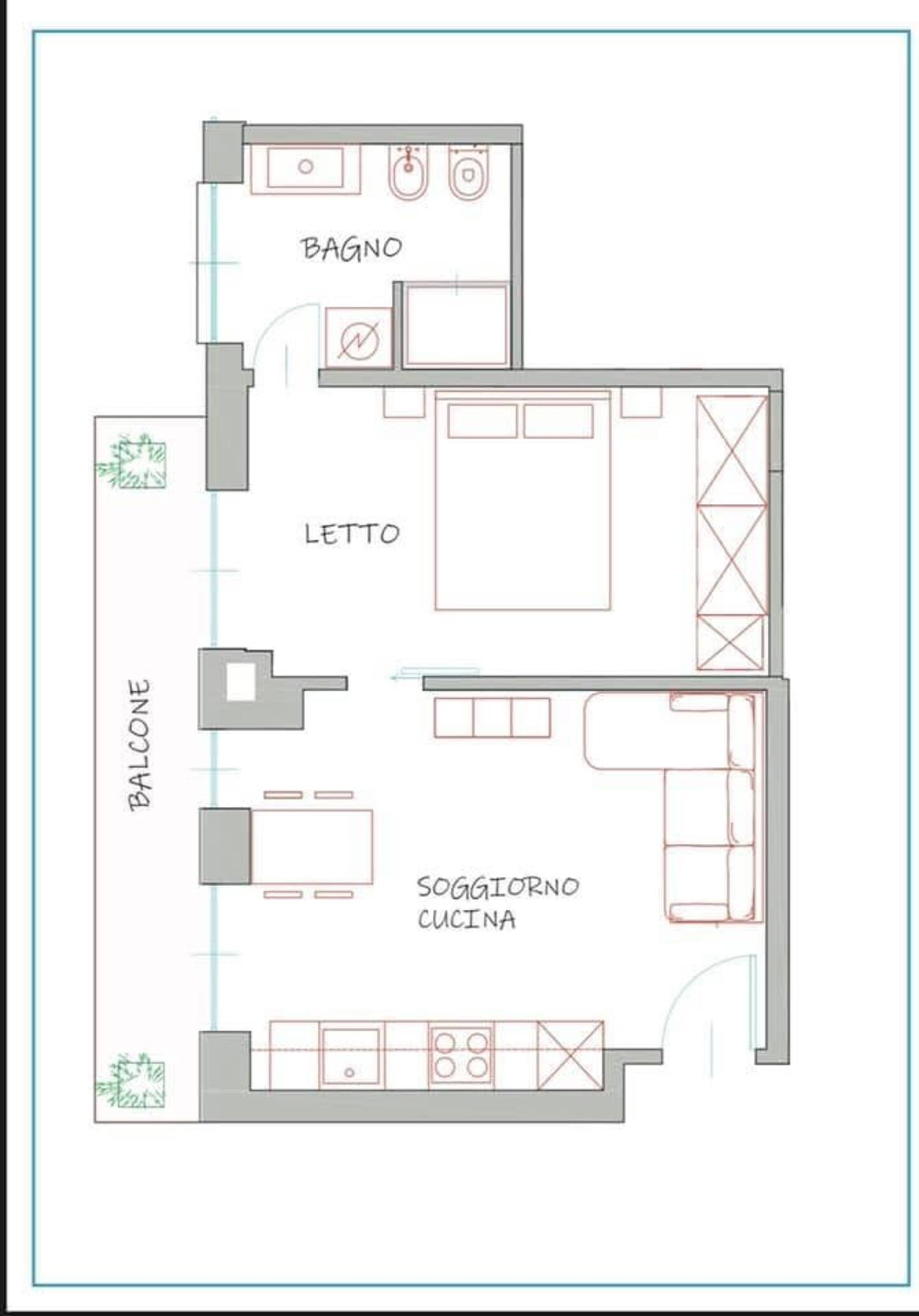 BILOCALE CON BALCONE | COPERNICO